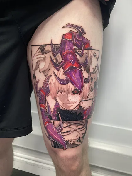 Tokyo ghoul anime tattoo — anime and pop culture tattoo by Lewis Zangaro, The SelfMade Tattoo Company, Wolverhampton