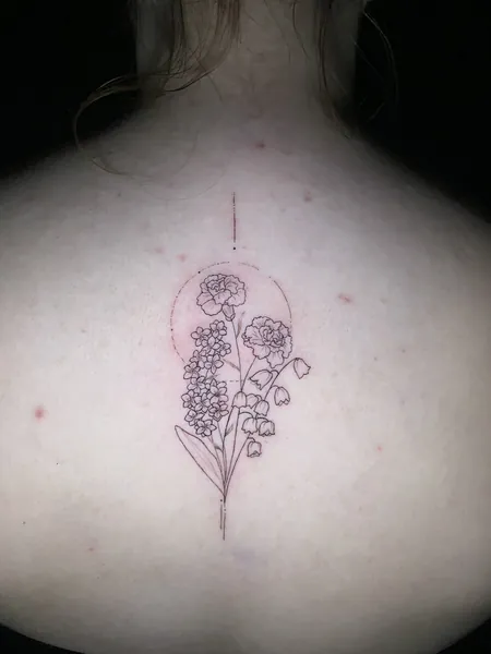Floral bouquet tattoo — fine line tattoo by Lewis Zangaro, The SelfMade Tattoo Company, Wolverhampton